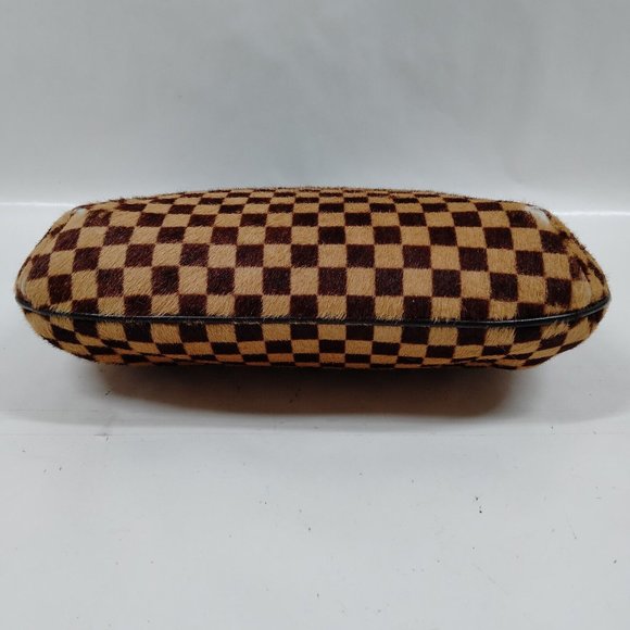 ❌❌❌SOLD❌❌❌Auth Louis Vuitton Tigre Damier Sauvage Pony Hair Pouchette Handbag - Picture 4 of 9